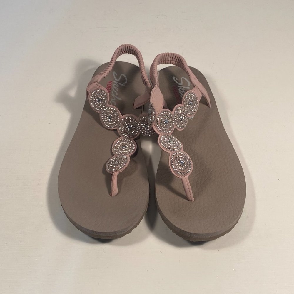 Skechers (31755) Meditation Stars Sparkle Yoga Foam Sandals Women Size 9 - Picture 4 of 8